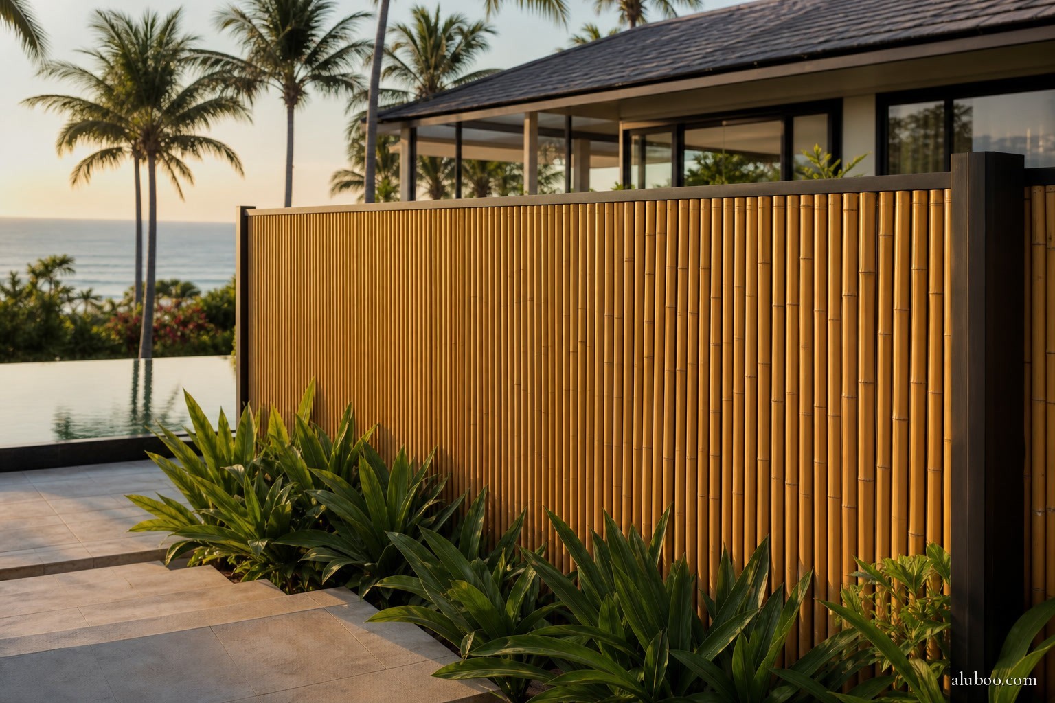 Java Privacy Screen installed at a Koh Samui beach villa