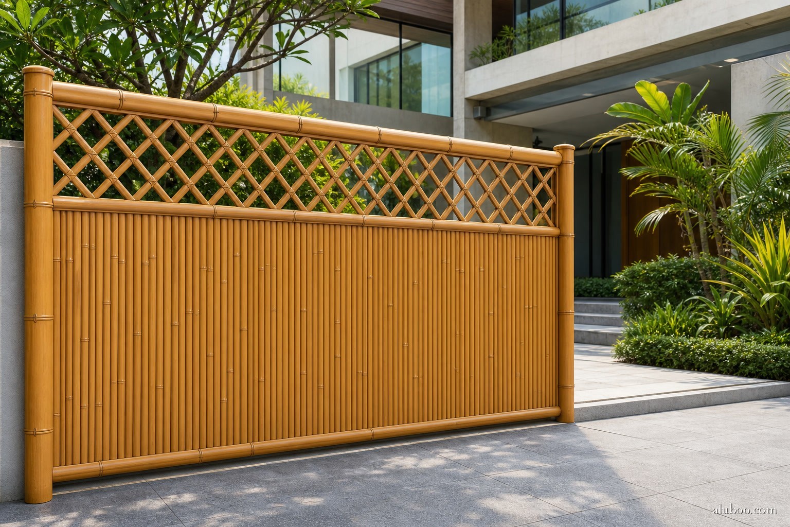 Jaipur Bamboo Strip installed at Bangkok modern house