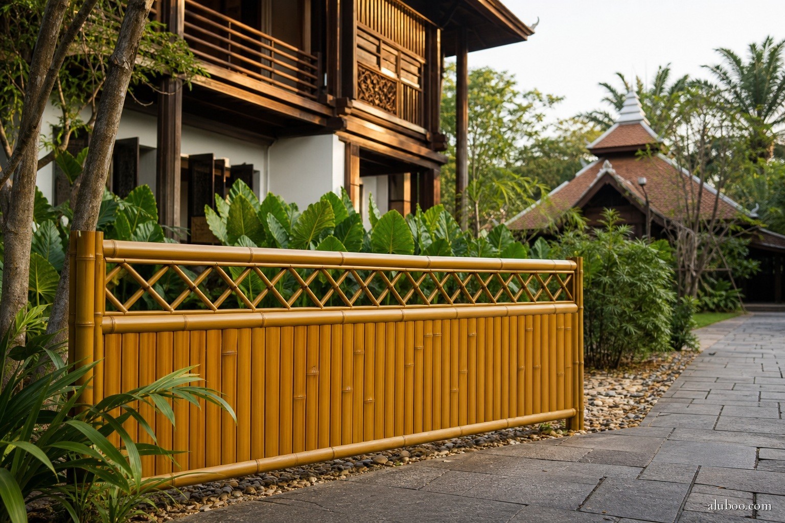 Jaipur Bamboo Strip installed at Chiang Mai boutique hotel